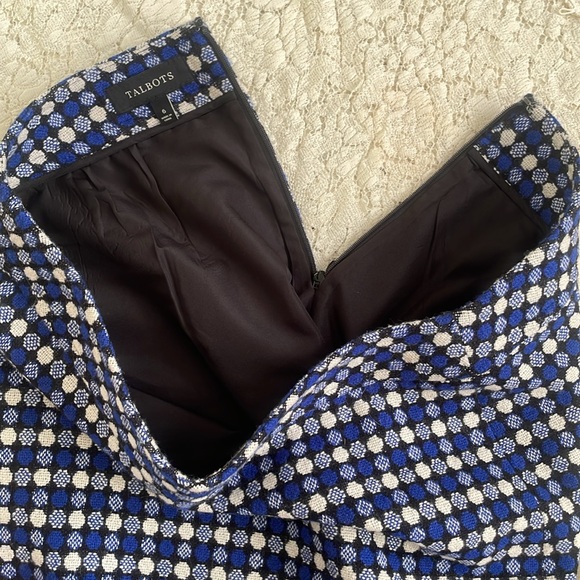 Talbots blue woolen skirt - Picture 4 of 8